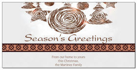 Christmas Metallic Season's Greetings Ornaments Card 8